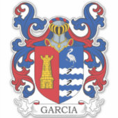Garcia Familienwappen Aufkleber (Vorderseite)