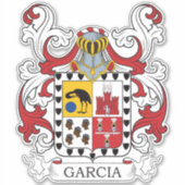 Garcia Familienwappen Aufkleber (Vorderseite)
