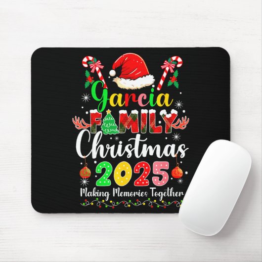 Garcia Family Christmas 2025 Matching Santa Hat Xm Mousepad (Mit Mouse)