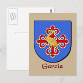 Garcia Family Heraldic Shield Postkarte (Vorne/Hinten)