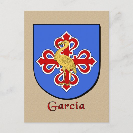Garcia Family Heraldic Shield Postkarte (Vorderseite)