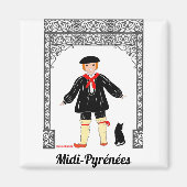 Garçonnet de Midi-Pyrénées, Frankreich Magnet (Vorne)