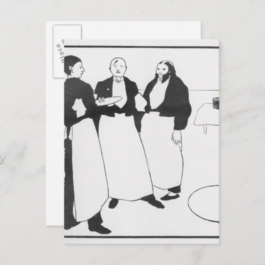Garcons de Cafe Postkarte (Vorne/Hinten)