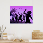 garcya.us_people_vektor (6)-modisches Rosa Poster (Küche)