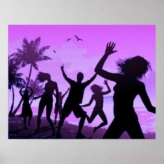 garcya.us_people_vektor (6)-modisches Rosa Poster (Vorne)