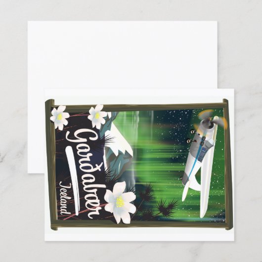 Garðabær Island Reiseplakat (Vorne/Hinten)