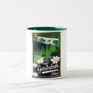 Garðabær Island Reiseplakat Zweifarben-Kaffeetasse Zweifarbige Tasse