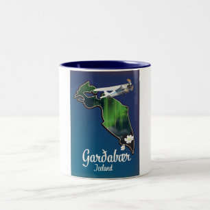 Garðabær Island Reiseplakat Zweifarbige Tasse