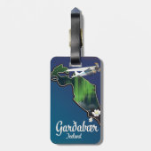 Garðabær Island Reiseposter Luggage Tag Gepäckanhänger (Rückseite vertikal)