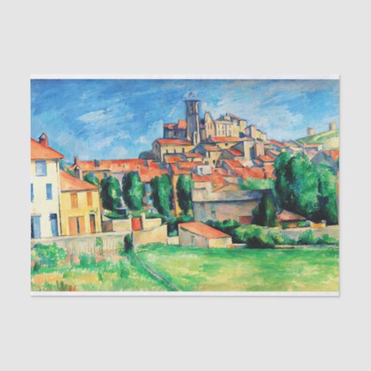 Gardanne (Horizontal View) von Paul Cezanne Seidenpapier (Vorderseite)