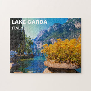 Gardasee & gelbe Blumen Ölgemälde Puzzle
