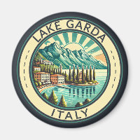 Gardasee - Italien Illustration Reisen Kunst, Dich