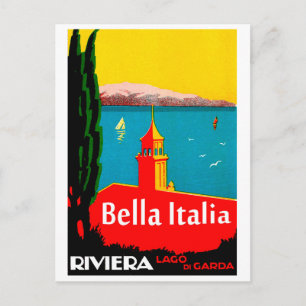 Gardasee, Italien, italienische Riviera, Vintage Postkarte