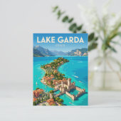 Gardasee Italien Postkarte (Stehend Vorderseite)