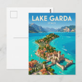 Gardasee Italien Postkarte (Vorne/Hinten)