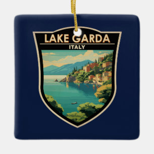 Gardasee Italien Reise Kunst Vintage Keramikornament