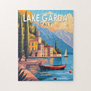Gardasee Italien Reise Kunst Vintage Puzzle