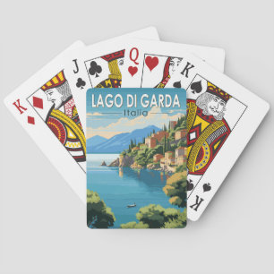 Gardasee Italien Reise Kunst Vintage Spielkarten