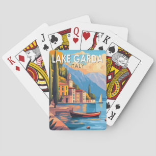 Gardasee Italien Reise Kunst Vintage Spielkarten