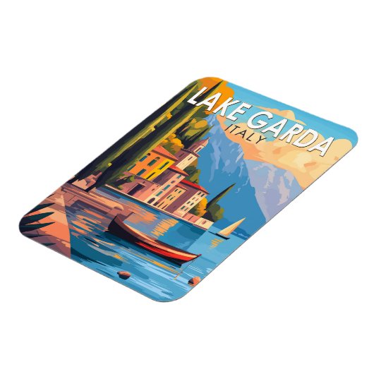 Gardasee - Italien Reise Vintag Magnet (Linke Seite)