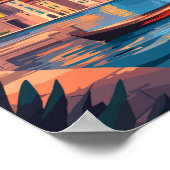 Gardasee - Italien Reise Vintag Poster (Ecke)