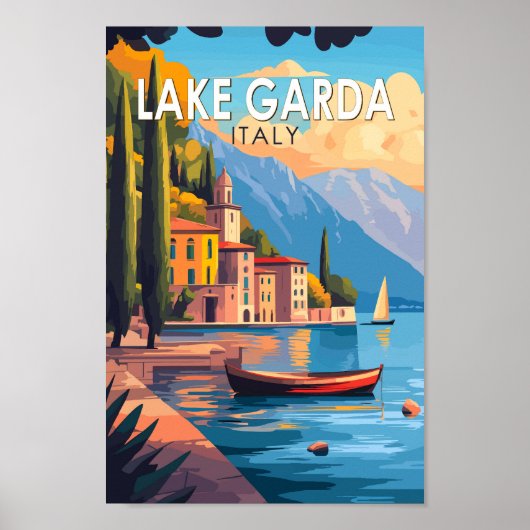 Gardasee - Italien Reise Vintag Poster (Vorne)