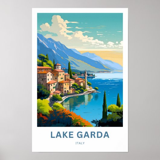 Gardasee Italien Reisen Print Poster (Vorne)