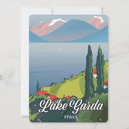 Gardasee Italien Reiseplakat (Rückseite)