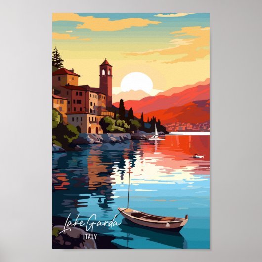 Gardasee Italien Vintage Poster (Vorne)