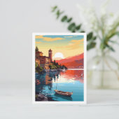Gardasee Italien Vintage Postkarte (Stehend Vorderseite)
