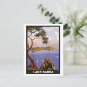 Gardasee, Italien, Vintage Postkarte (Stehend Vorderseite)