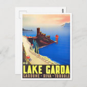 Gardasee Italien Vintage Postkarte (Vorne/Hinten)