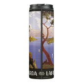 Gardasee Italien Vintage Reise Tauber Thermosbecher (Rückseite)