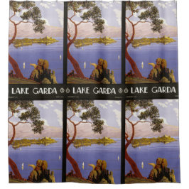 Gardasee Italien Vintage Reisen Duschvorhang