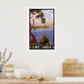 Gardasee Italien Vintage-Reiseposter Poster (Küche)