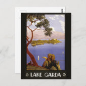 Gardasee, Italien Vintage Travel Postcard Postkarte (Vorne/Hinten)