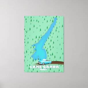 Gardasee - Italienisches Reiseplakat Leinwanddruck