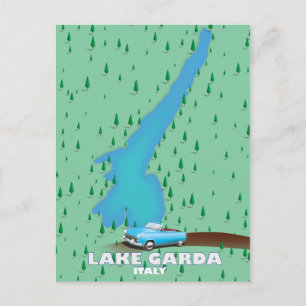 Gardasee - Italienisches Reiseplakat Postkarte