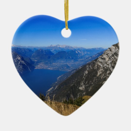 Gardasee Keramik Herz-Ornament