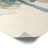 Gardasee (Lago di Garda) - Wasserfarbspritzer Poster (Ecke)