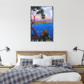 Gardasee Reiseförderposter Leinwanddruck (Insitu (Schlafzimmer))