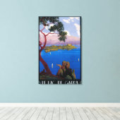 Gardasee Reiseförderposter Leinwanddruck (Insitu (Holzboden))
