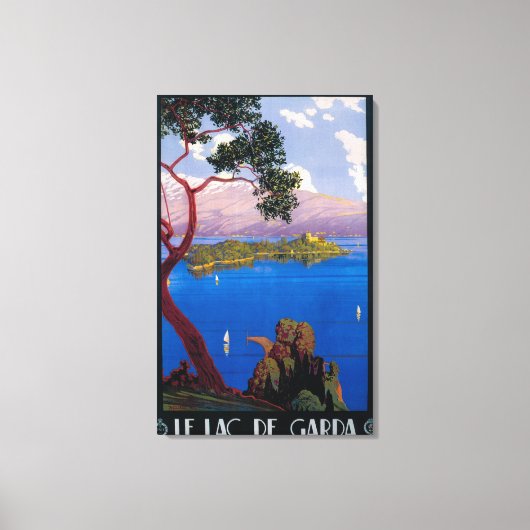 Gardasee Reiseförderposter Leinwanddruck (Vorderseite)