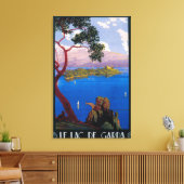 Gardasee Reiseförderposter Leinwanddruck (Insitu (Wohnzimmer))