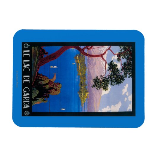 Gardasee Reiseförderposter Magnet (Horizontal)