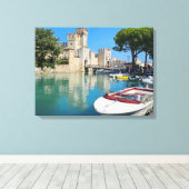 Gardasee Sirmione Burg Leinwand (Insitu (Holzboden))