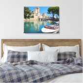 Gardasee Sirmione Burg Leinwand (Insitu (Schlafzimmer))
