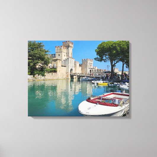 Gardasee Sirmione Burg Leinwand (Vorderseite)