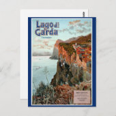 Gardasee Vintage Poster Postkarte (Vorne/Hinten)