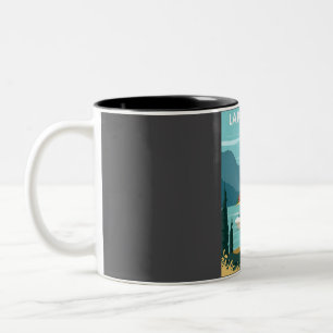 Gardasee Vintager Minimaler Retro-Travel Zweifarbige Tasse